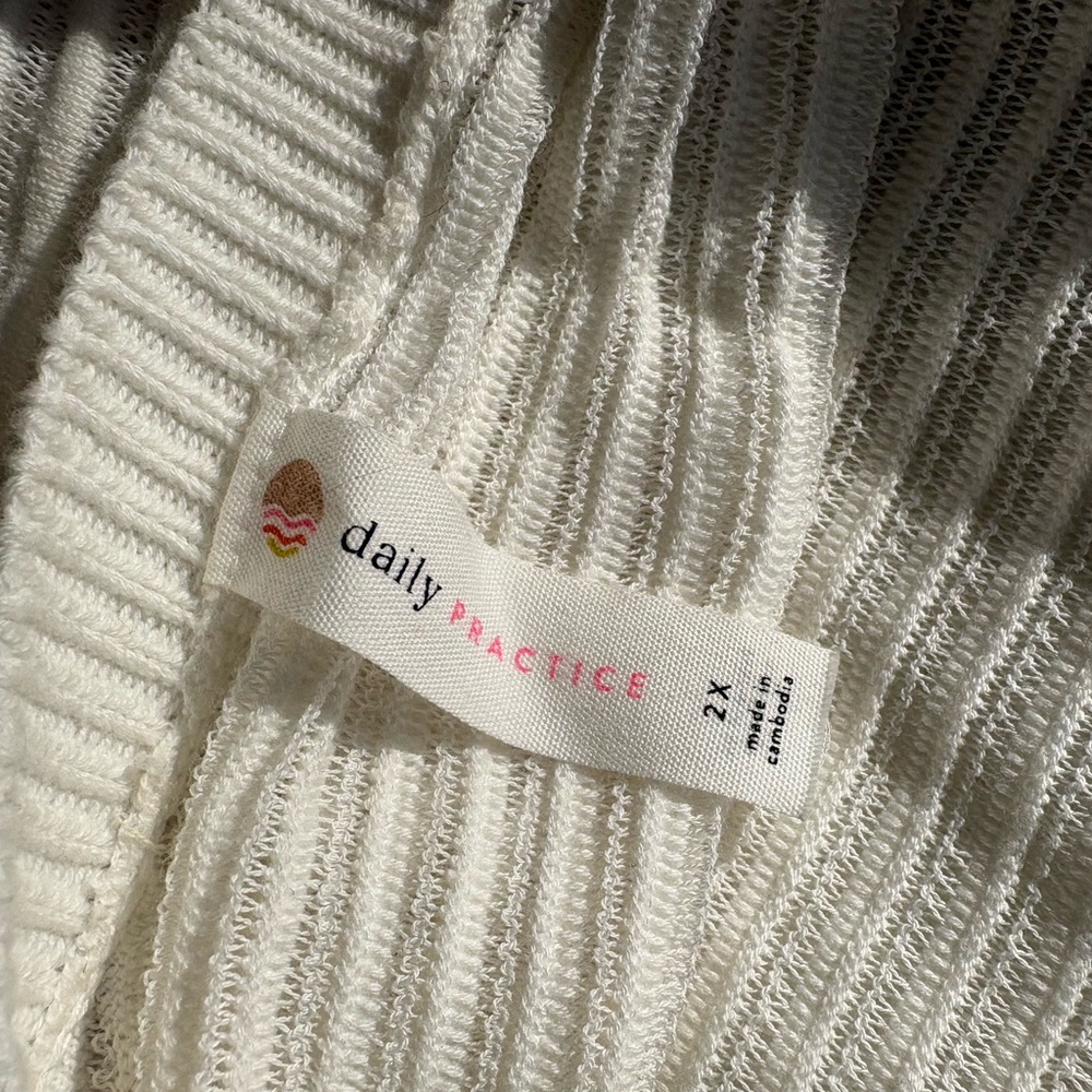 Daily Practice by Anthropologie Long-Sleeve Racing Stripes Top 2X - Picture 8 of 9
